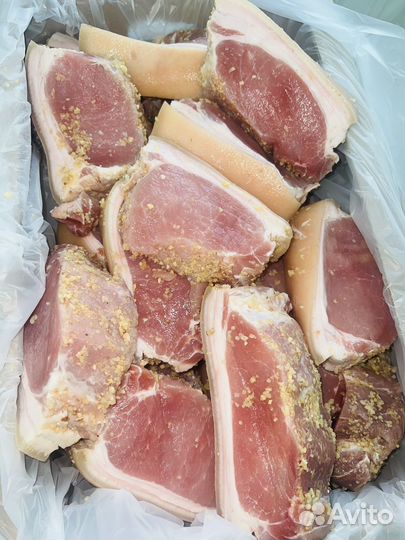 Мясо корейка соленая грудинка