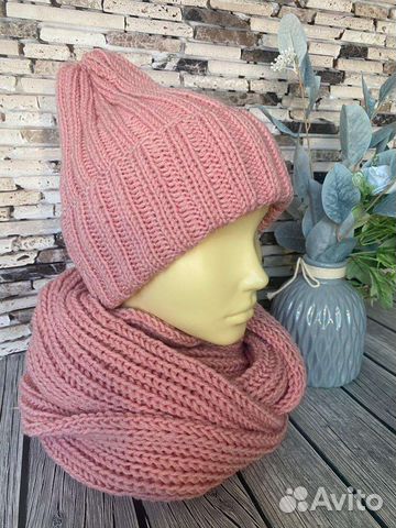 Комплект шапка и снуд женский