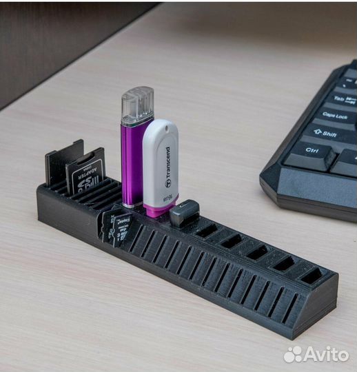 Органайзер подставка для флешек USB microSD SD