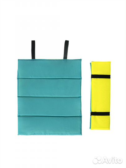 Пляжная сидушка складная бирюзовая с ручками