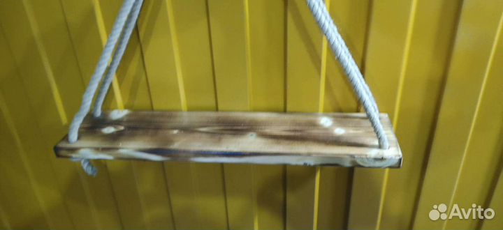 Полка навесная с канатом и крючком