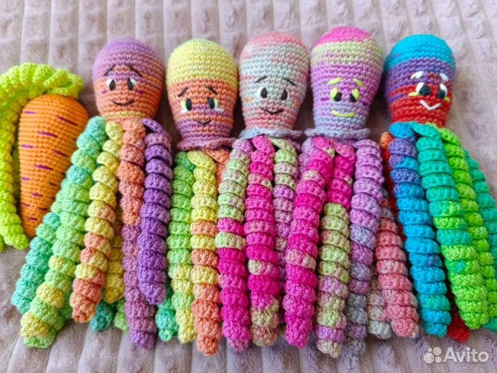 Игрушка комфортер - осьминог, морковь - прошли ВТО