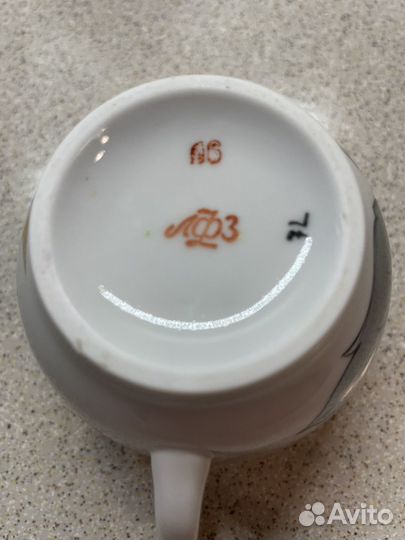 Чайный сервиз лфз СССР розовая ветка