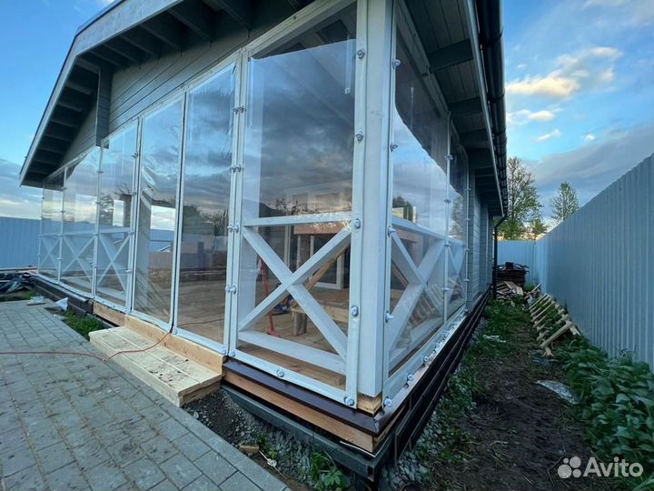 Мягкие окна на беседку