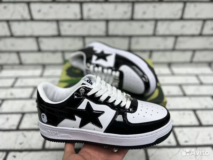 Кроссовки Bape Sta Air Force 1 Black White (36-45)