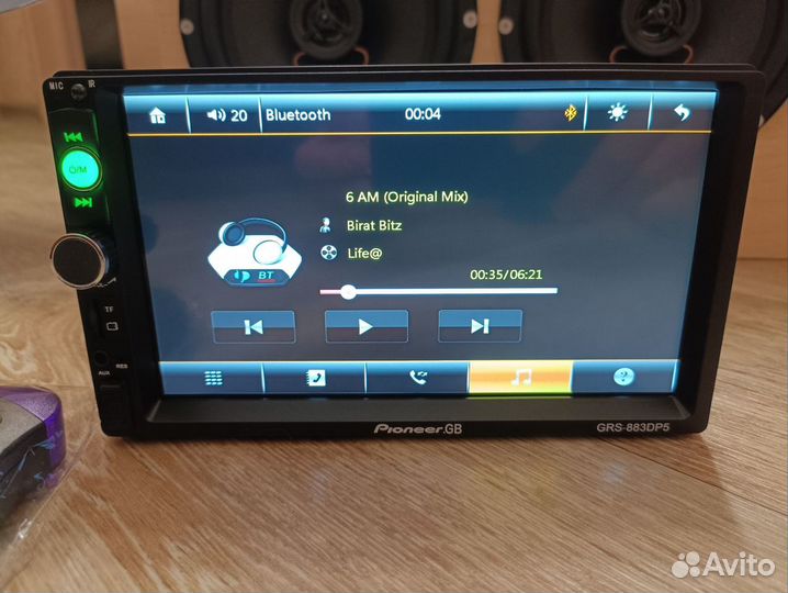 Магнитола pioneer 1din с экраном bluetooth новая