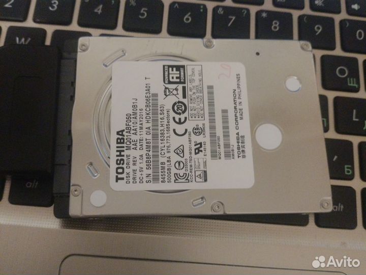 Жёсткий диск Hdd 2.5 slim 500 gb Toshiba