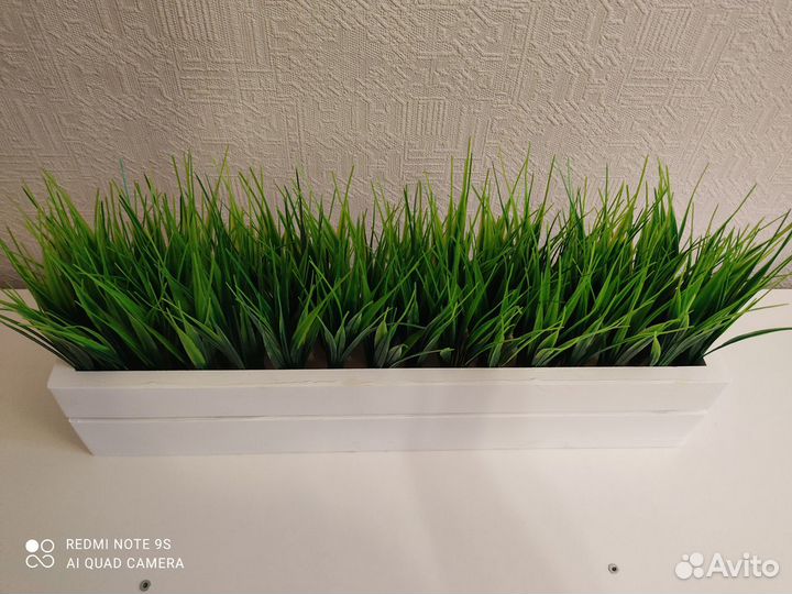 Искусственная травка осока в ящиках