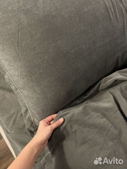 Постельное белье евро черное