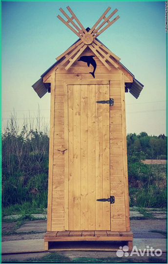 Дачный туалет с лебедем нфм 822