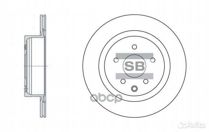 Диск тормозной задний Nissan Murano 3.5 4WD 05