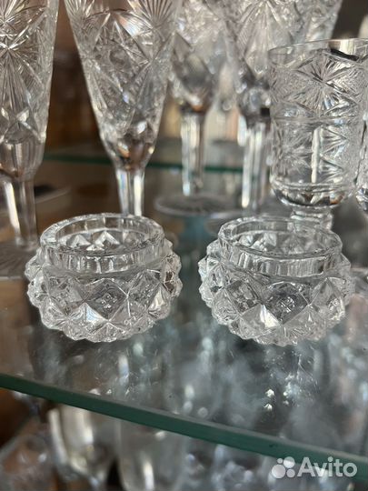 Хрустальный сервиз, бокалы, вазы