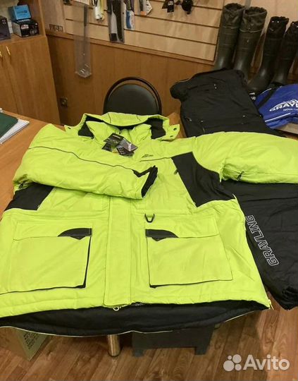 Костюм grayling «Селигер 2020», лайм-чёрный р.60+