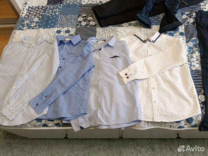 Рубашки, одежда, пакетом 134 на мальчика