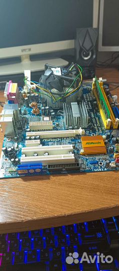 Материнская плата+проц+оперативка