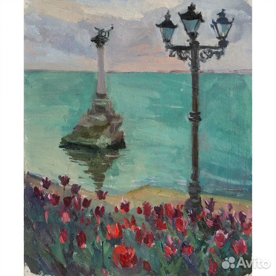 Картина маслом морской пейзаж Крым