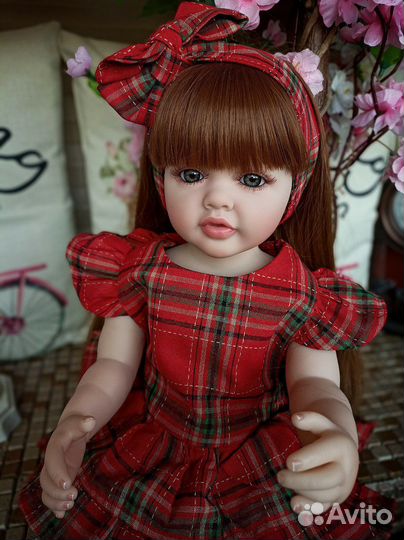 Кукла реборн силикон-виниловая 55 см можно купать