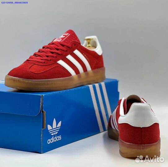 Кроссовки Adidas Gazelle Red (Арт.68664)