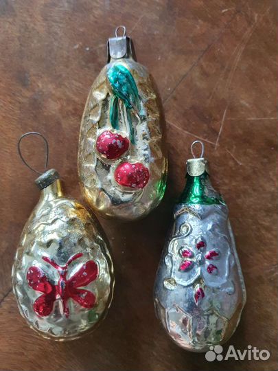 Елочные игрушки СССР. Стекло