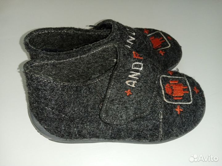 Комнатные тапочки для мальчика, теплые, 26р, 17см