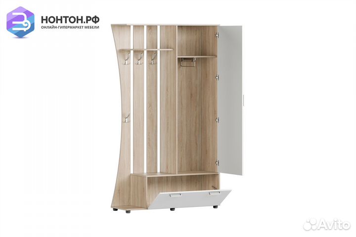 Прихожая Домино-4У дуб сонома светлый / белый