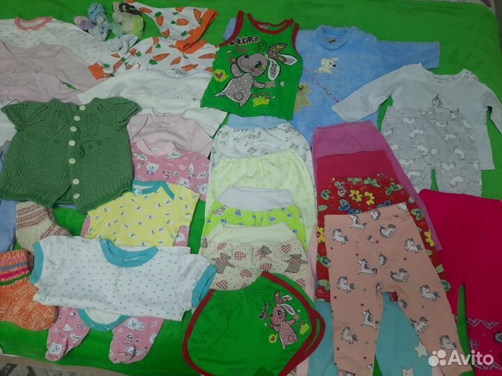 Вещи для девочки от 0 до 1 года пакетом