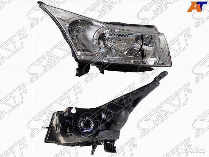 Фара передняя правая хром Chevrolet Cruze 2009