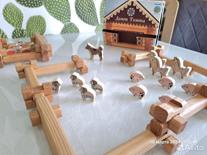 Конструктор деревянный Домик Томика 58 деталей