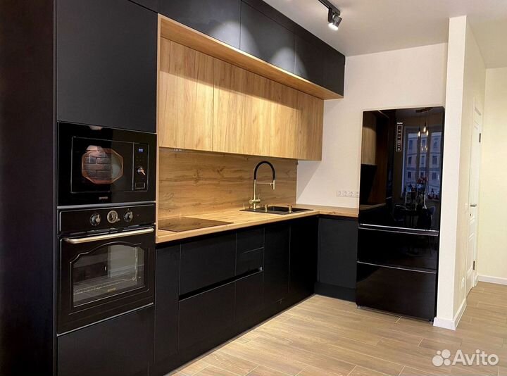 Прямой кухонный гарнитур современный