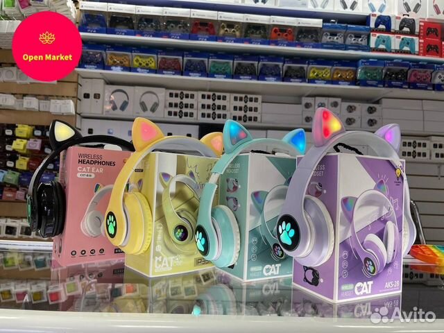 Наушники с кошачьими ушками