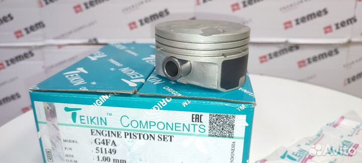 Поршень с пальцем Teikin G4FA Hyundai +1мм