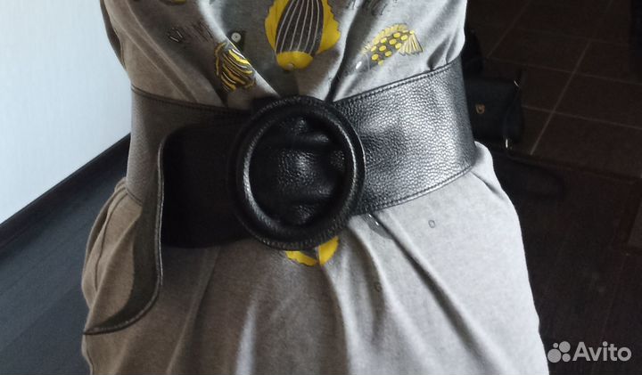 Ремень Италия 8 см ширина натур.кожа