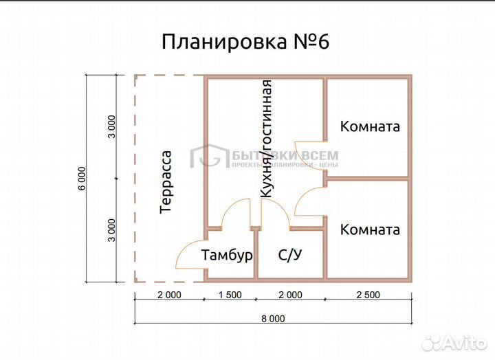 Дачный домик 8х6 реальная цена