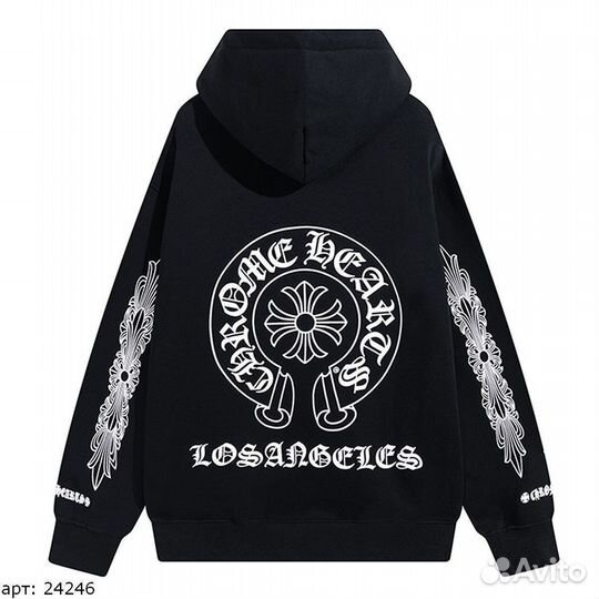 Зип худи Chrome Hearts LOS angeles Черное