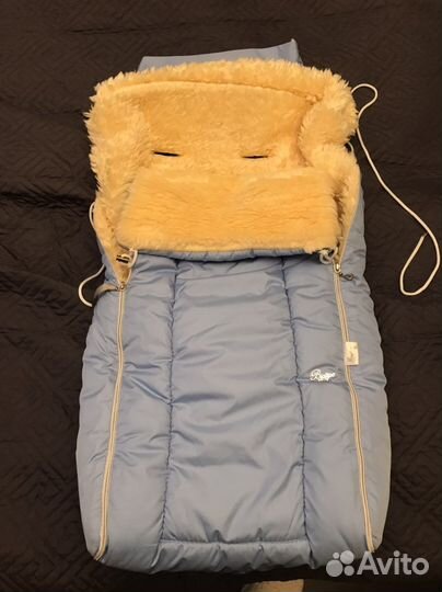 Зимний конверт в коляску на овчине