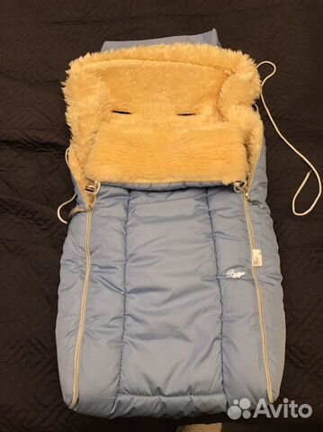 Зимний конверт в коляску на овчине