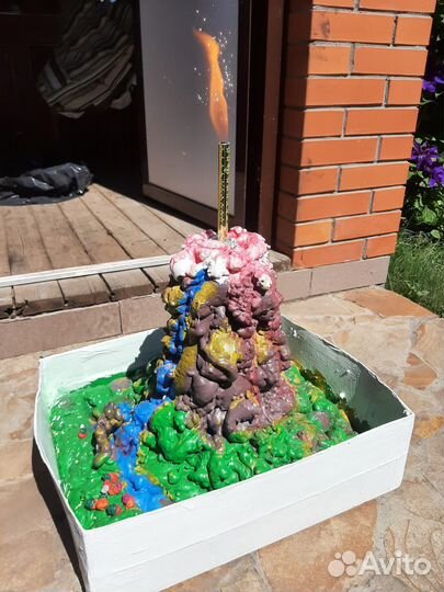 Поделка для школы. Вулкан