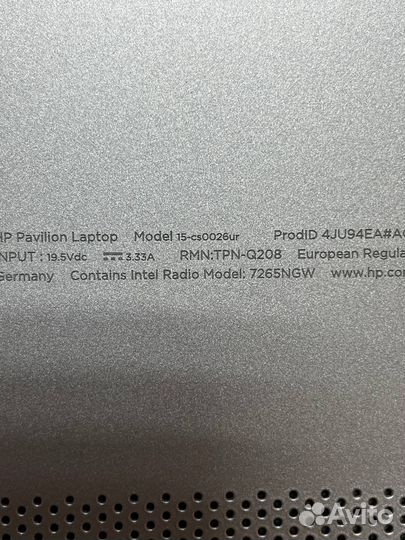 HP 15-cs в разбор