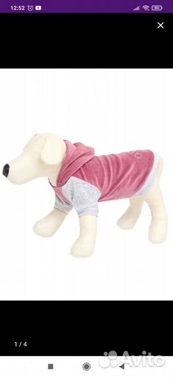 Велюровая толстовка для животных