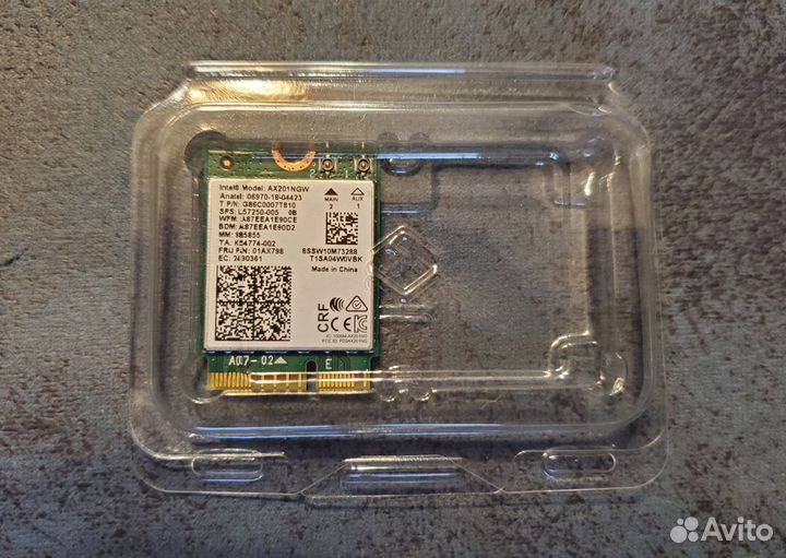 WiFi Intel ax200ngw, ax201ngw, ax210ngw