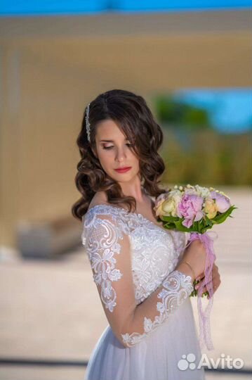 Вечерняя/свадебная прическа/макияж