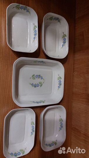 Салатники прямоугольные времён СССР