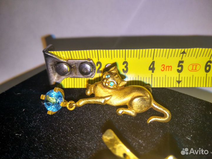 Серебряные серьги кошки