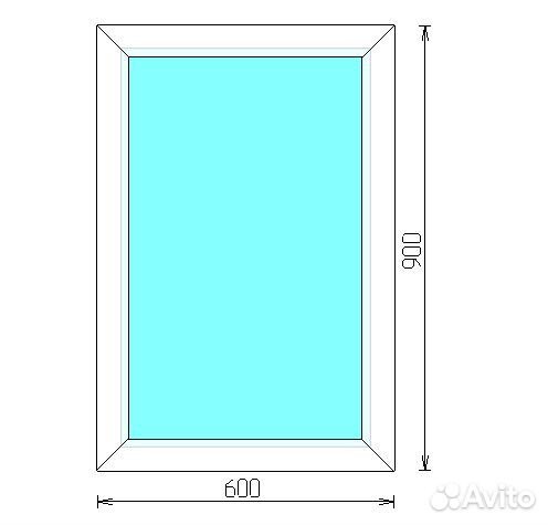 Пластиковое окно пвх 600 х 900 глухое