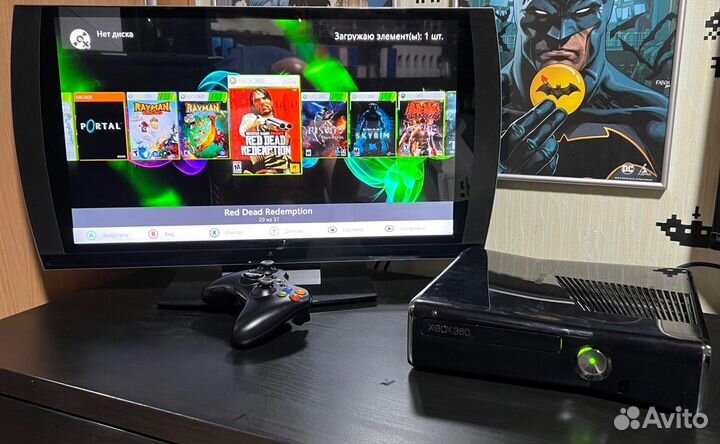 Xbox 360S 250Gb Freeboot (46 Игр) Глянец