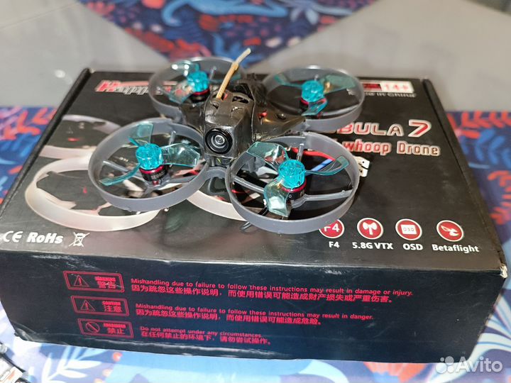 Fpv квадрокоптер Tinywhoop Mobula 7 1-2s