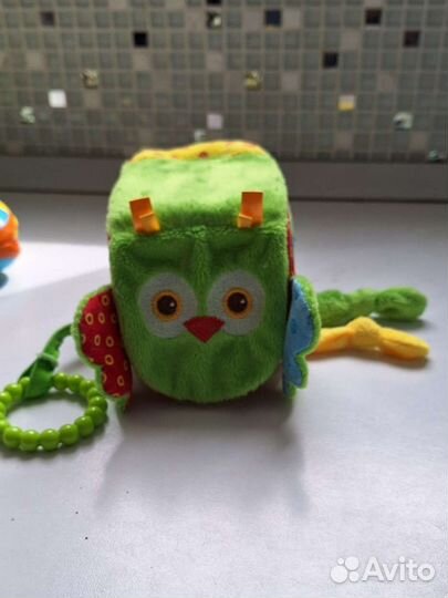 Игрушка Мякиши развивающий бизикубик-подвеска Сова