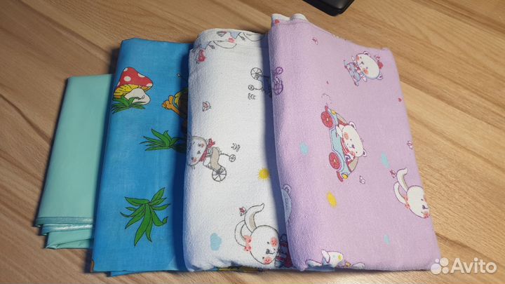 Детское постельное белье+пелёнки + клеёнки