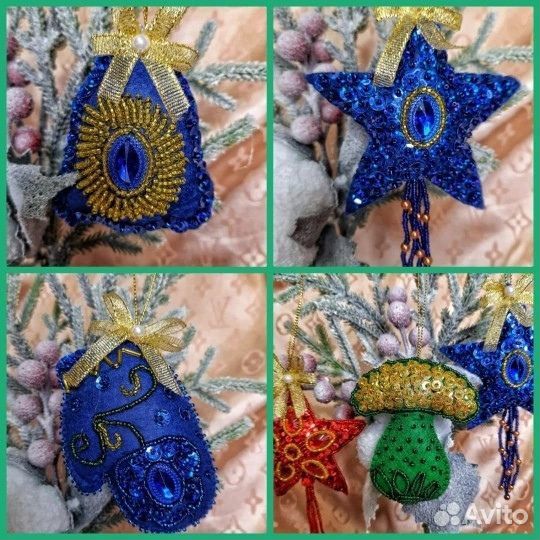 Новогодние игрушки из фетра ручной работы