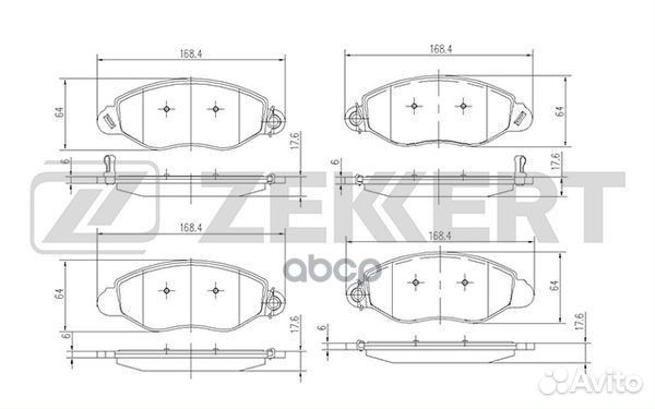 Колодки торм. диск. передн. Ford Transit VI 00